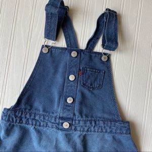 Levi’s denim jean jumper dress overall size Large